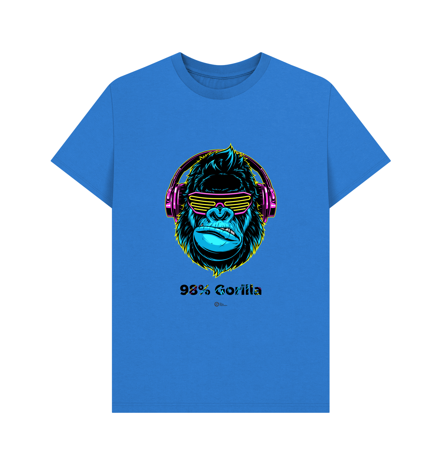 Bright Blue Printed T-shirt Front