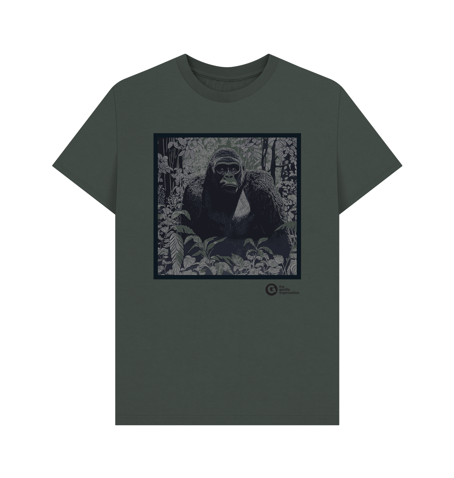 Dark Grey Printed T-shirt Front