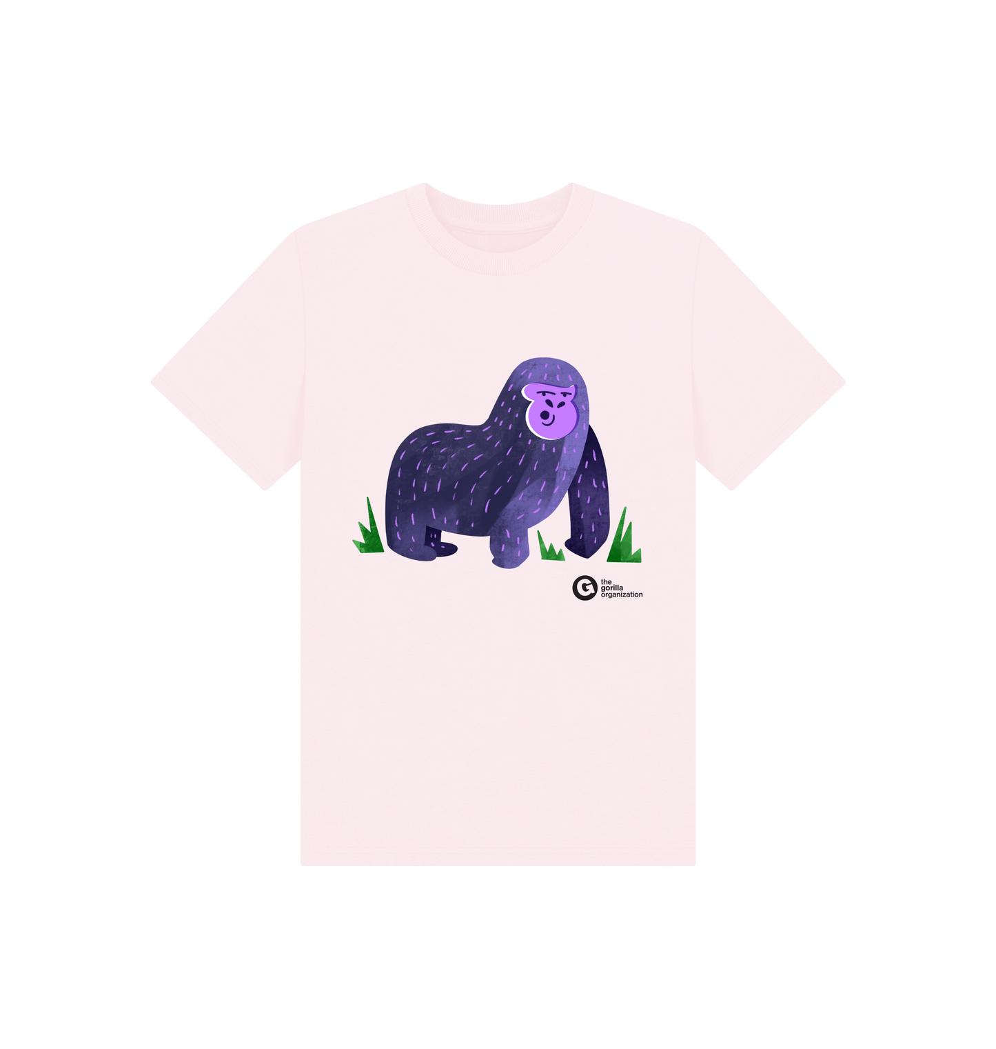 Pink Printed Kids T-Shirt Front