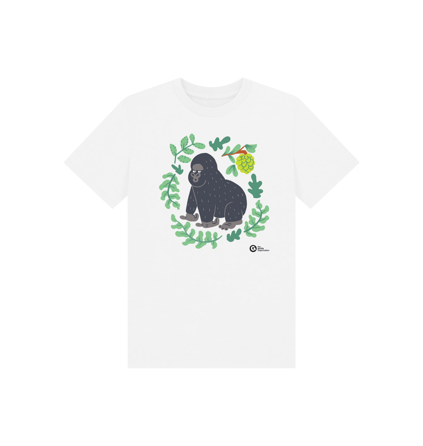 White Printed Kids T-Shirt Front