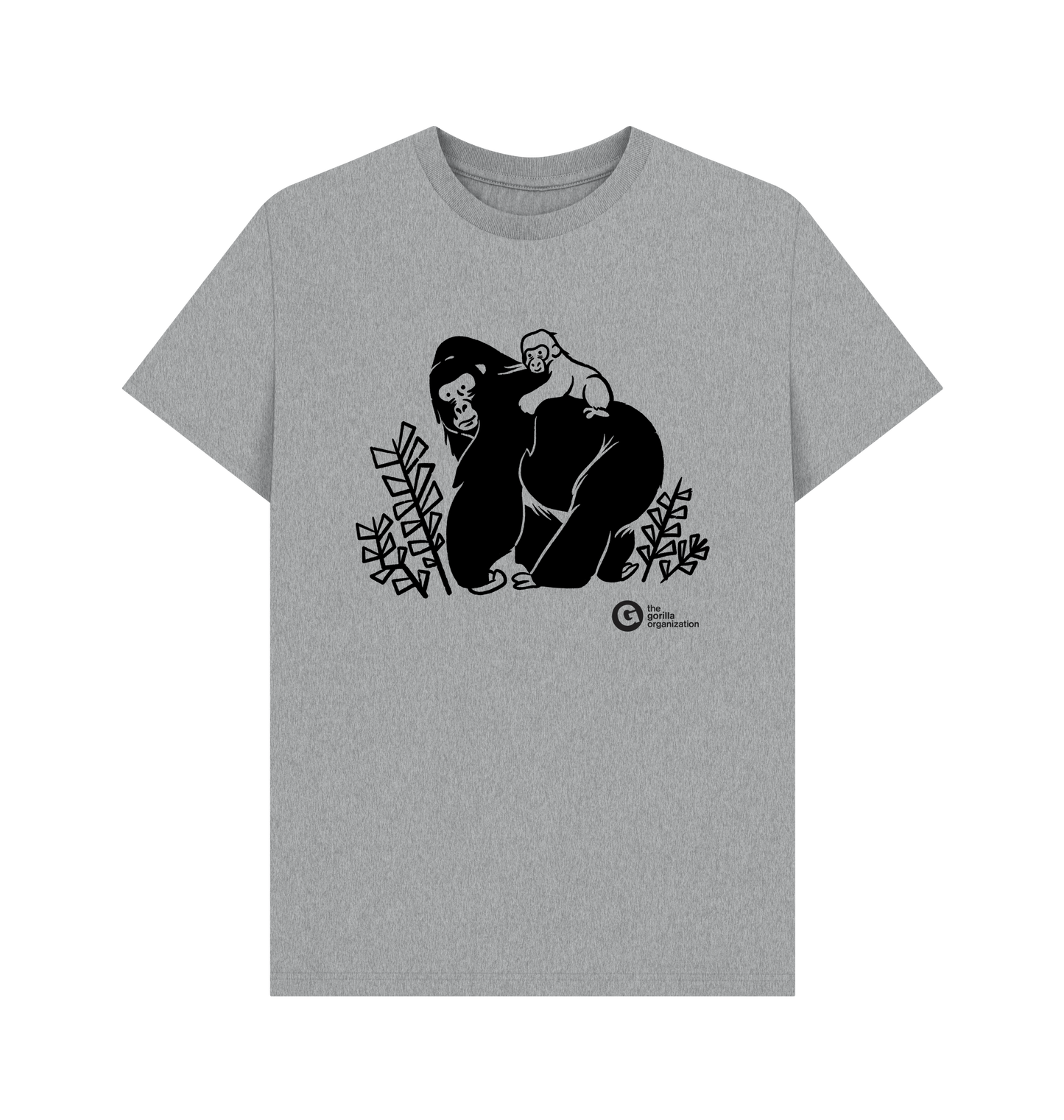 Athletic Grey Printed T-shirt Front