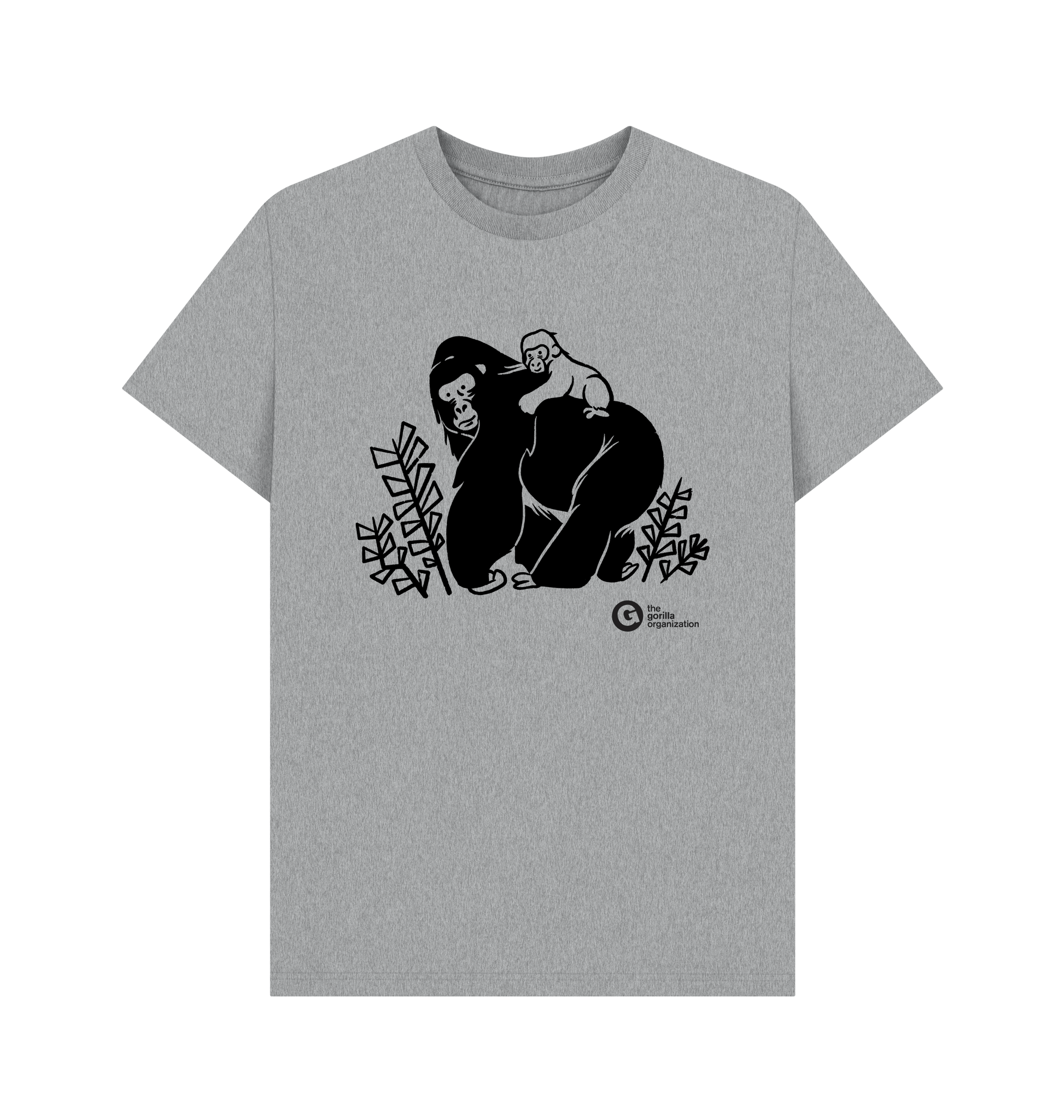 Athletic Grey Printed T-shirt Front