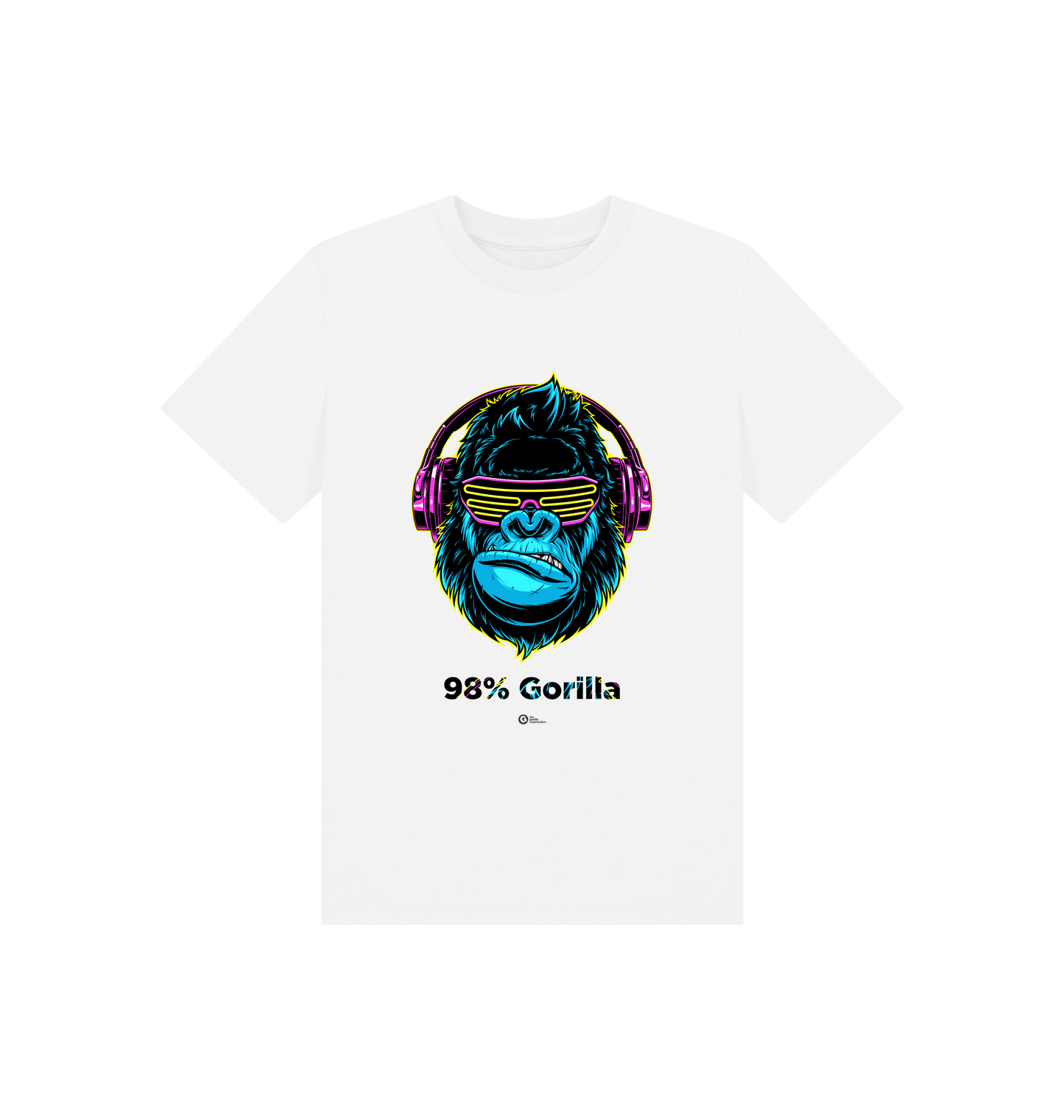 White Printed Kids T-Shirt Front