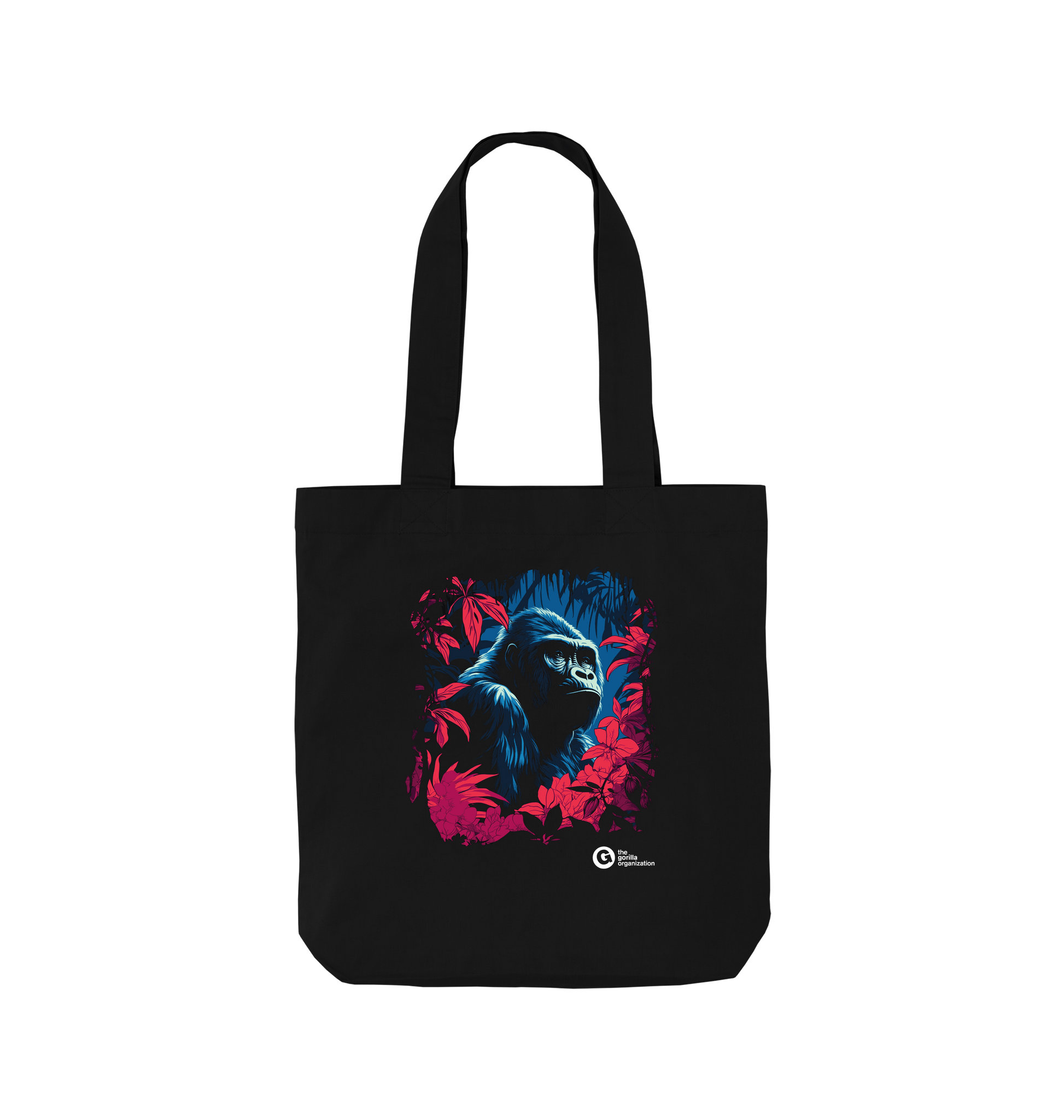 Black Printed Bag Front