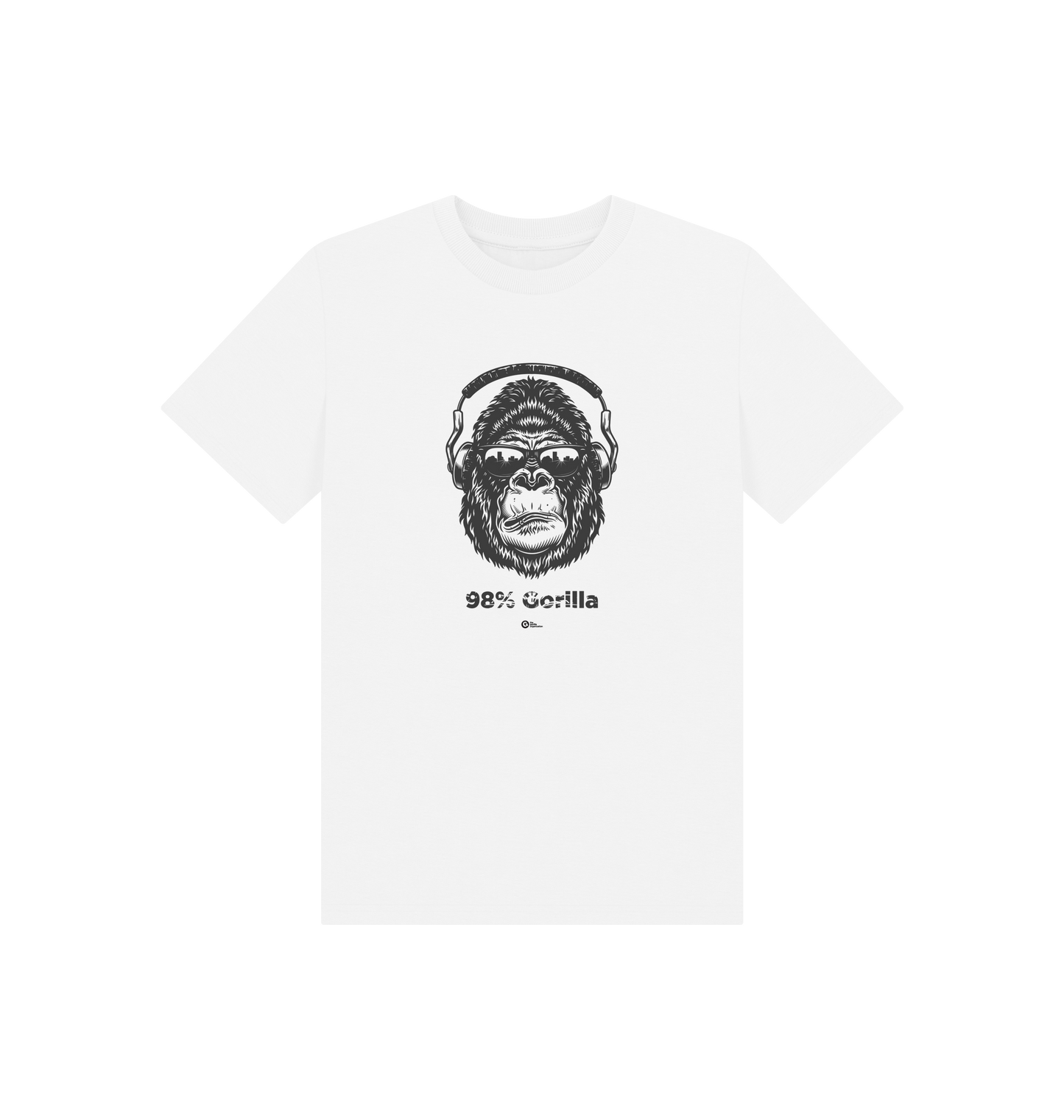 White Printed Kids T-Shirt Front