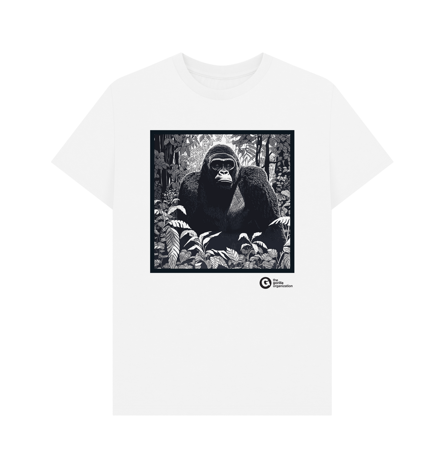 White Printed T-shirt Front