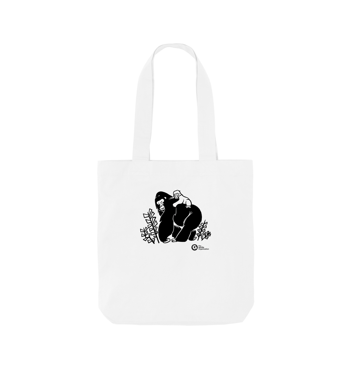 White Printed Bag Front