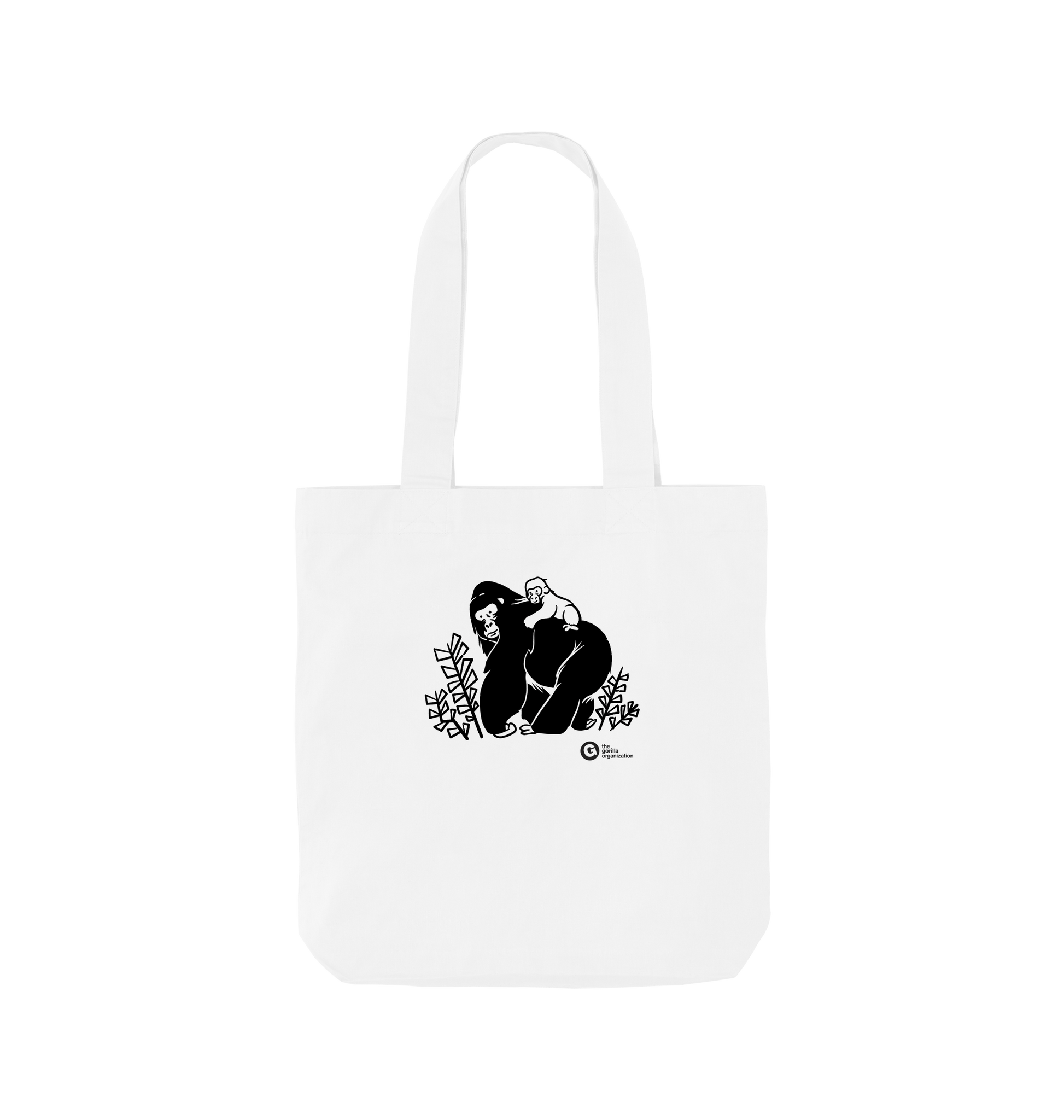 White Printed Bag Front