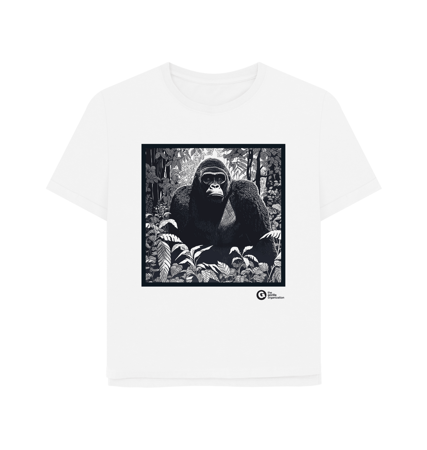 White Printed T-shirt Front