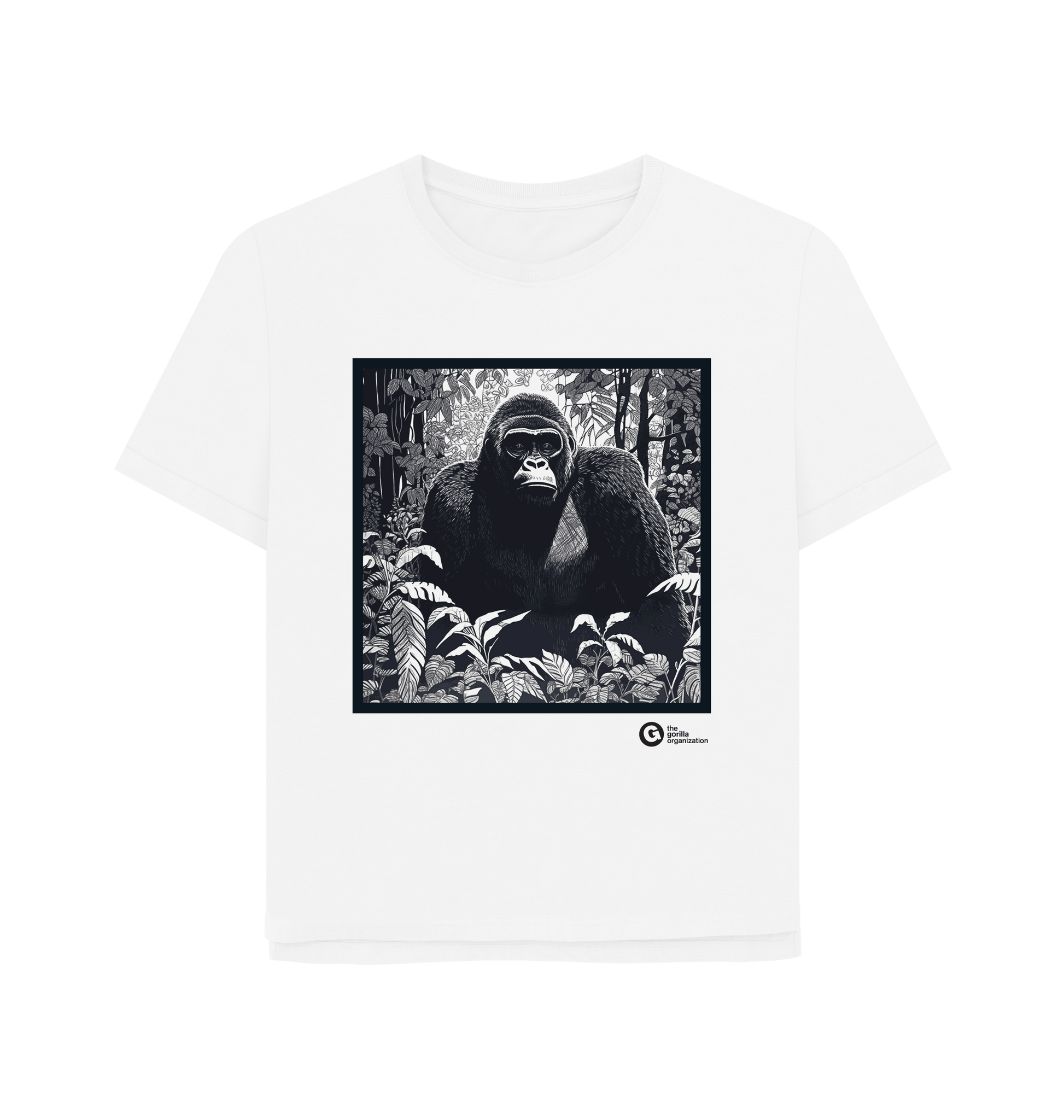 White Printed T-shirt Front