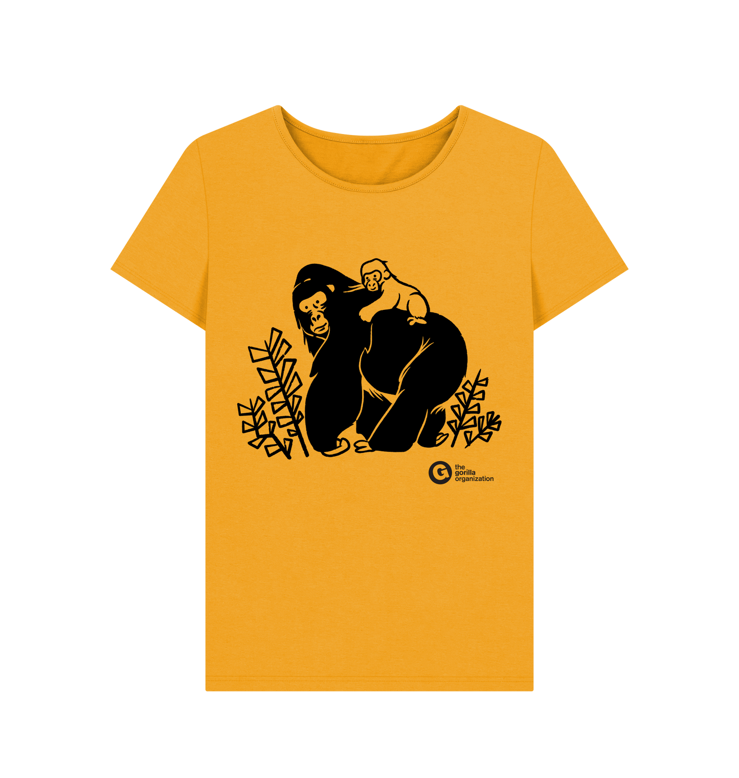 Mustard Printed T-shirt Front