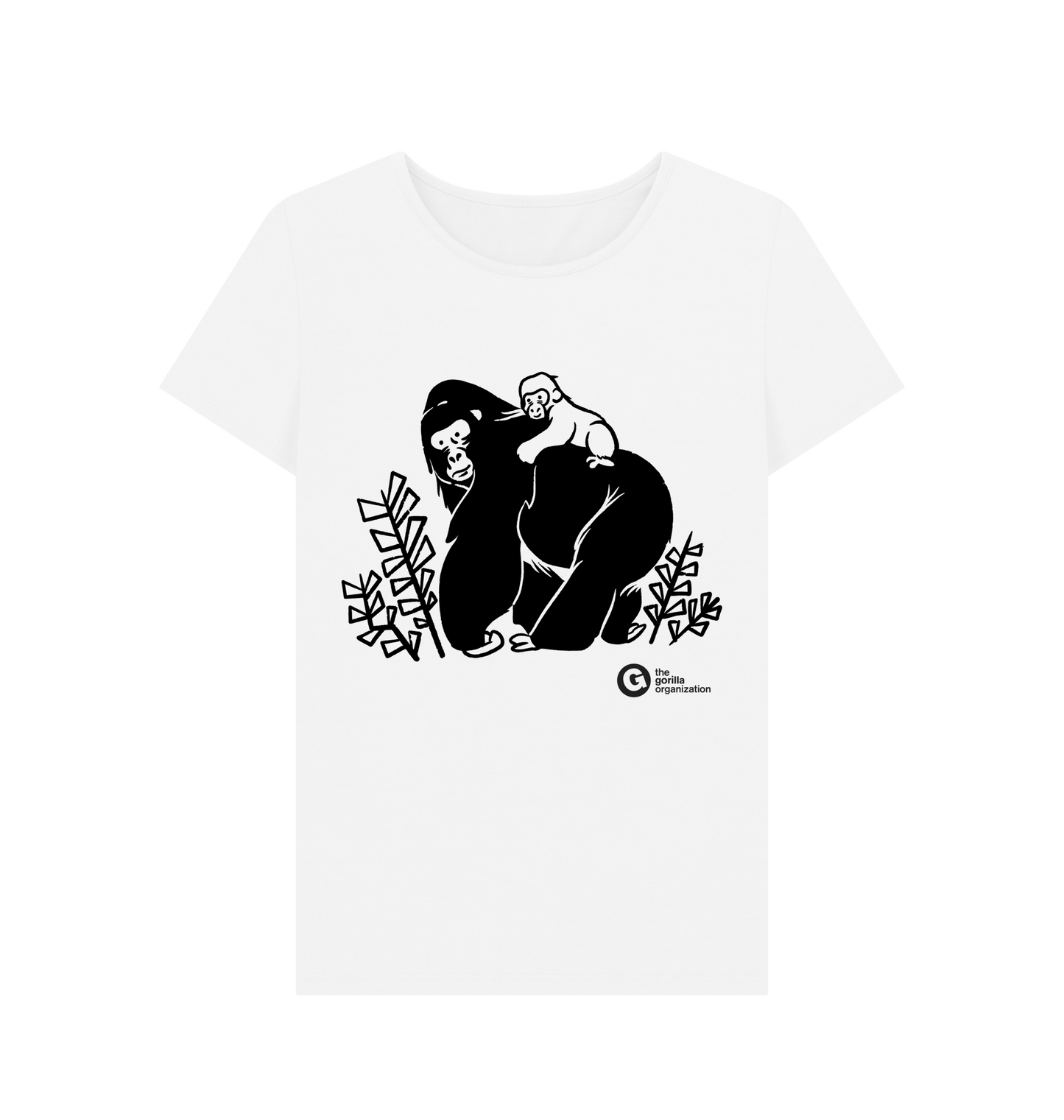 White Printed T-shirt Front