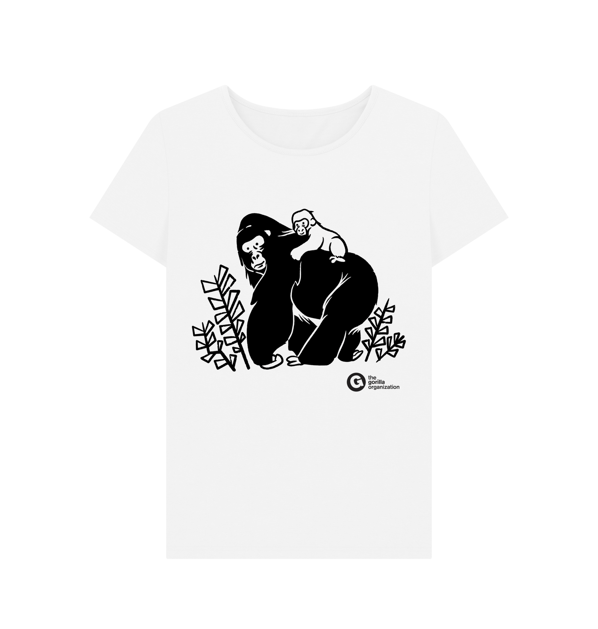 White Printed T-shirt Front