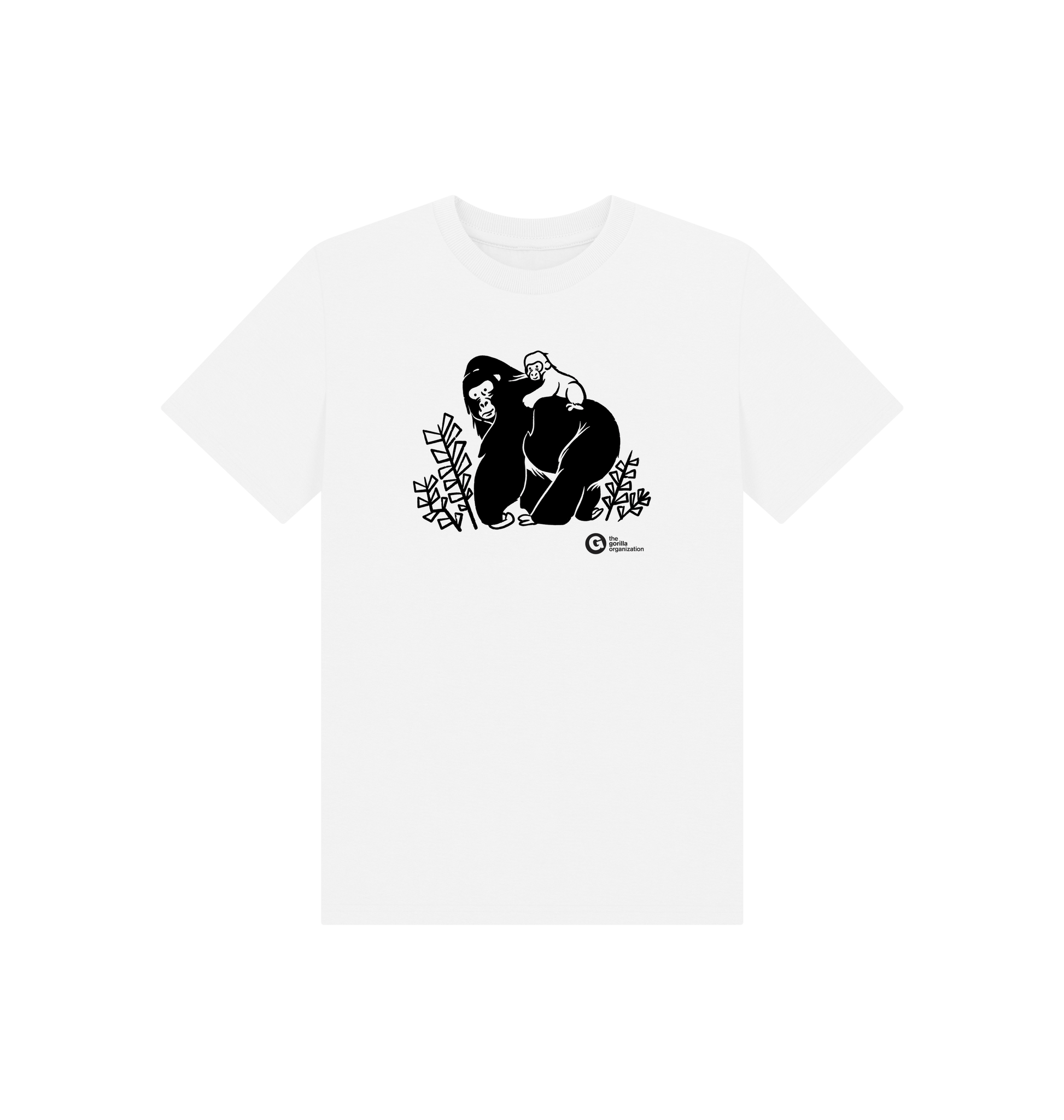 White Printed Kids T-Shirt Front