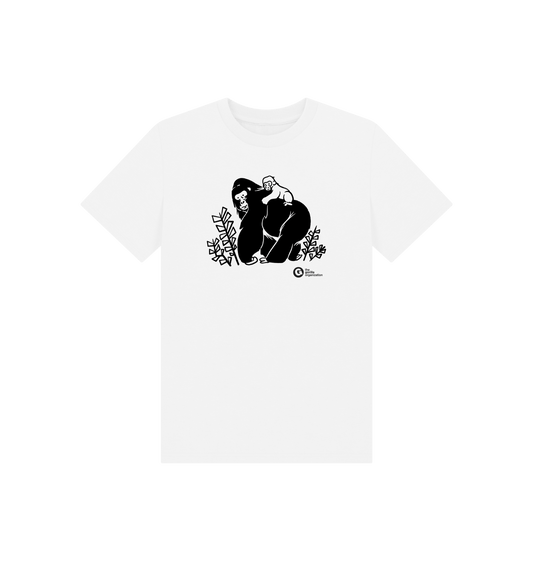 White Printed Kids T-Shirt Front
