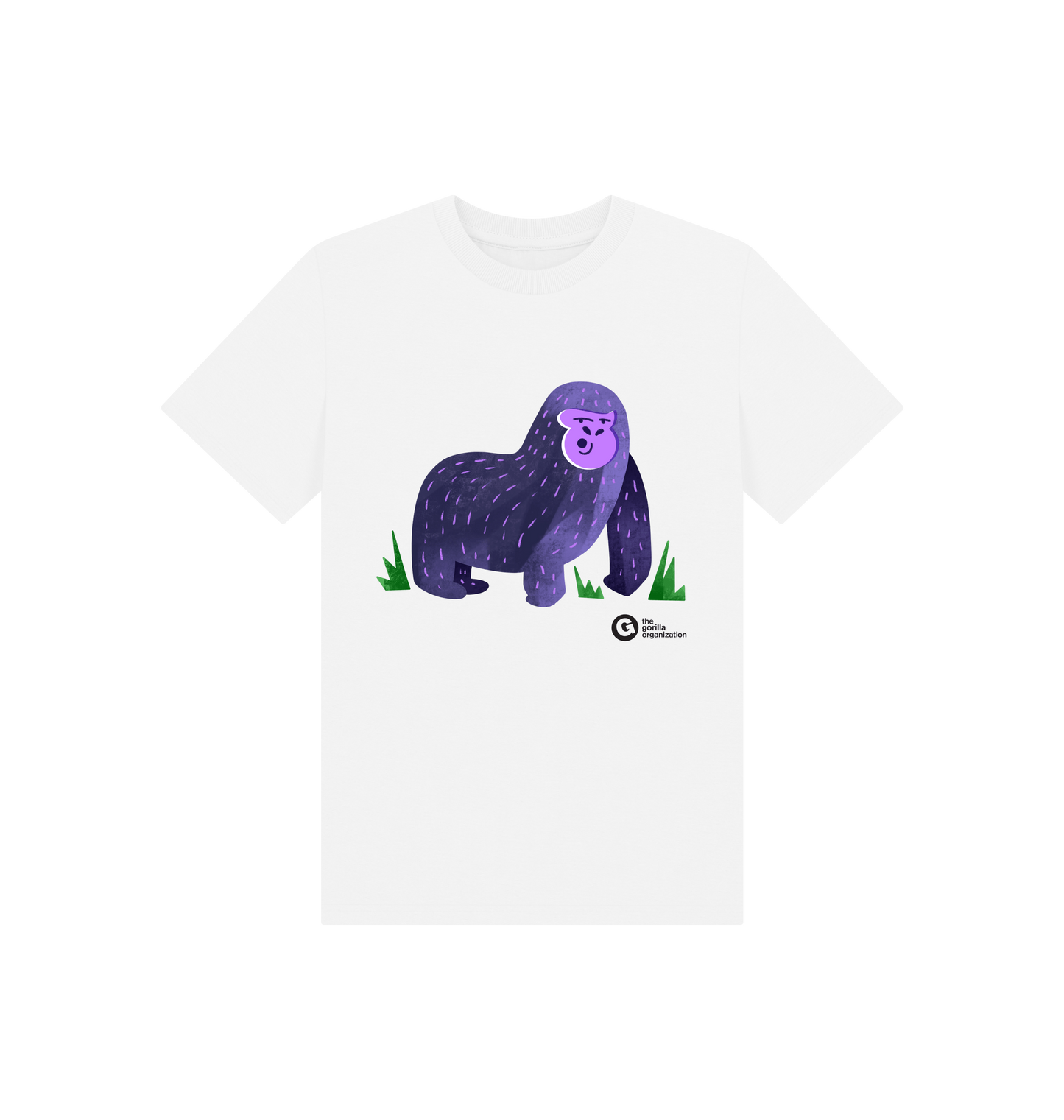 White Printed Kids T-Shirt Front