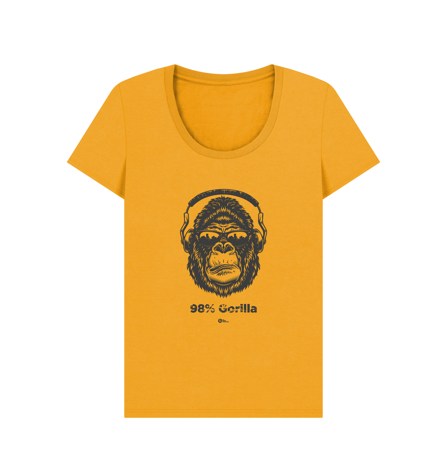 Mustard Printed T-shirt Front