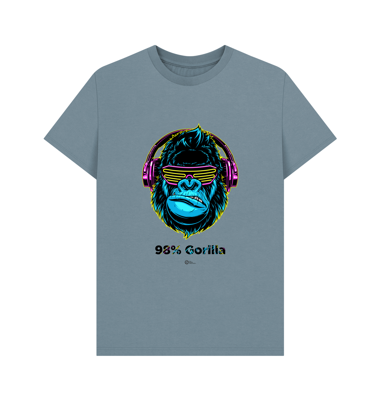 Stone Blue Printed T-shirt Front