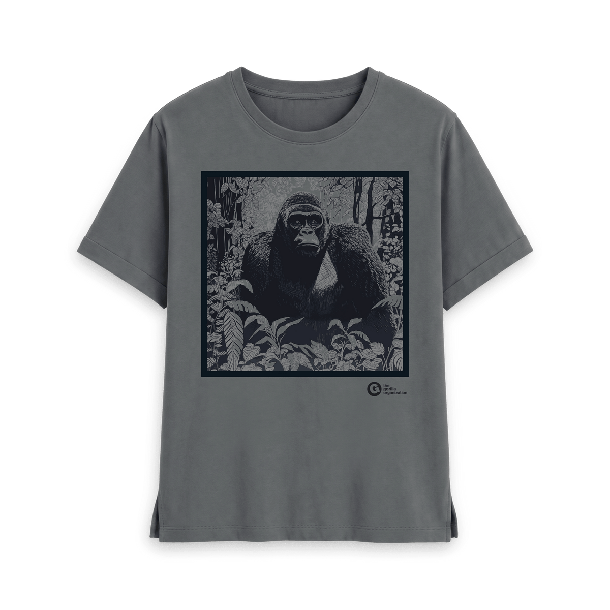 Slate Grey Printed T-shirt Front